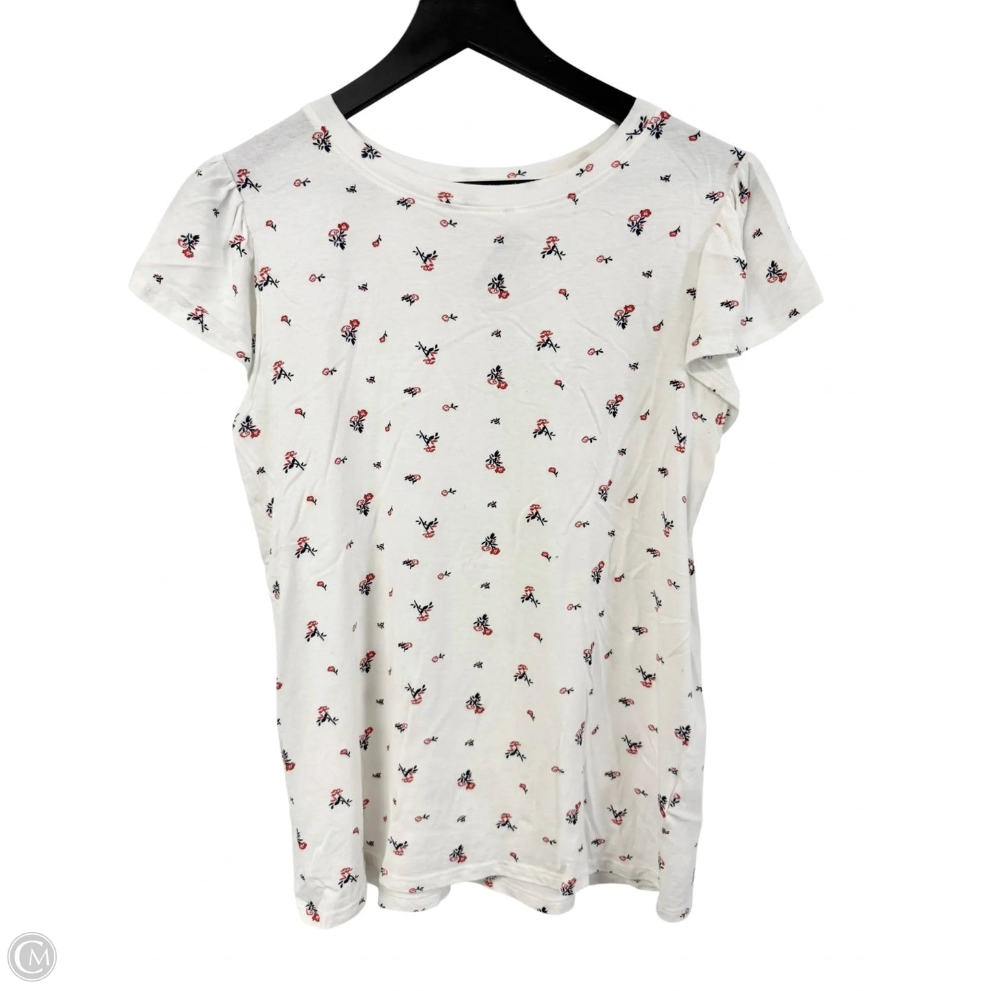 Top Short Sleeve Basic By C And C In Floral Print, Size: M