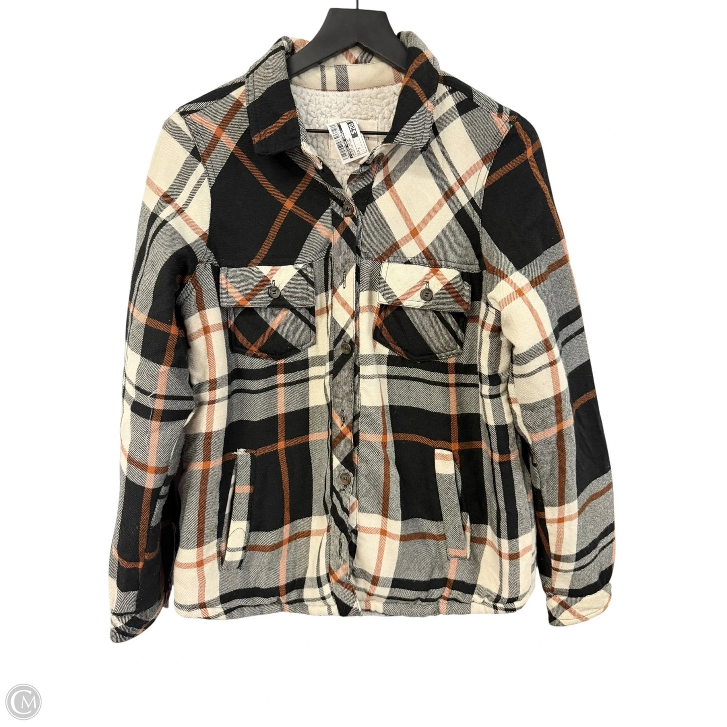 Jacket Shirt By Thread And Supply In Plaid Pattern, Size: L