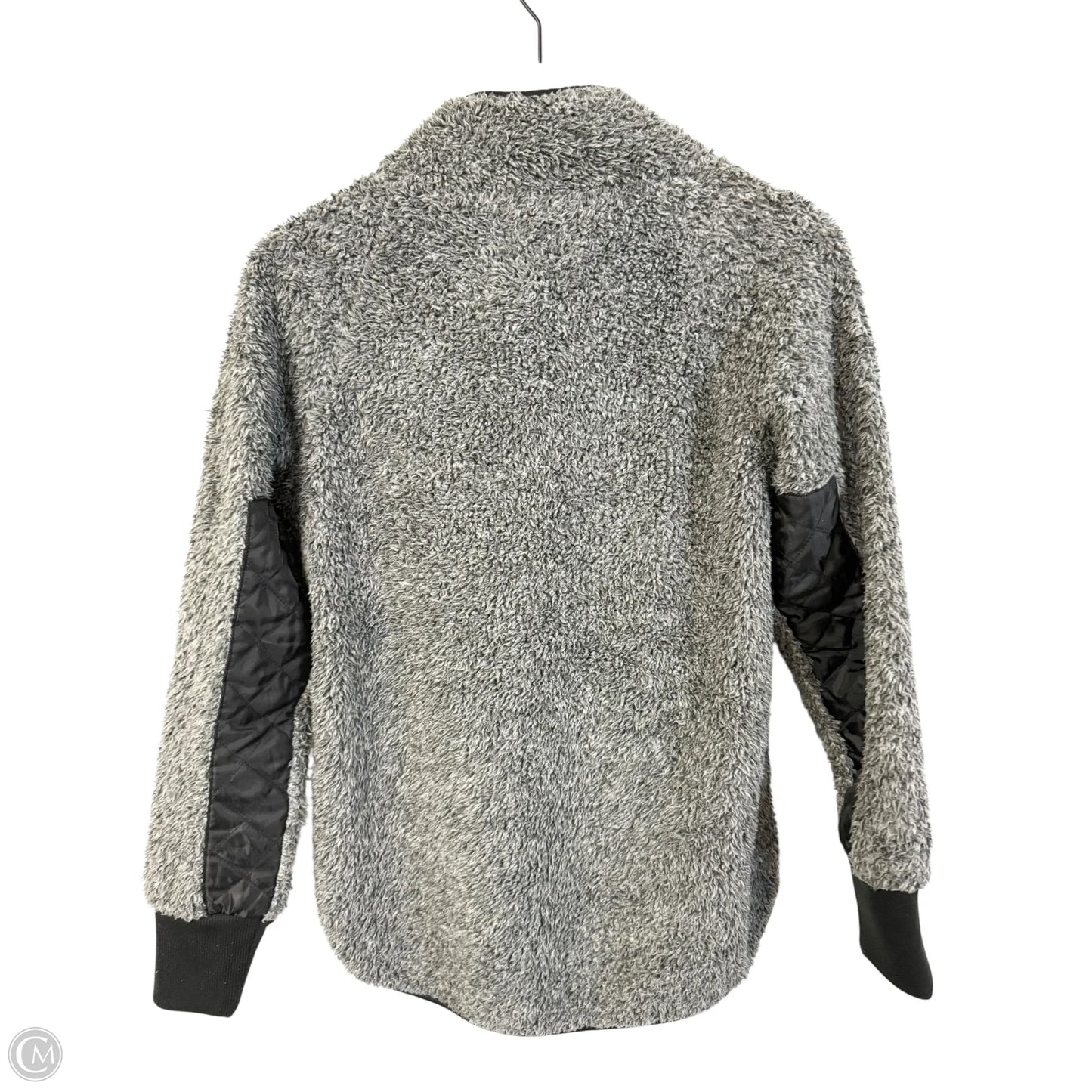 Sweatshirt Collar By Cme In Black & Grey, Size: S