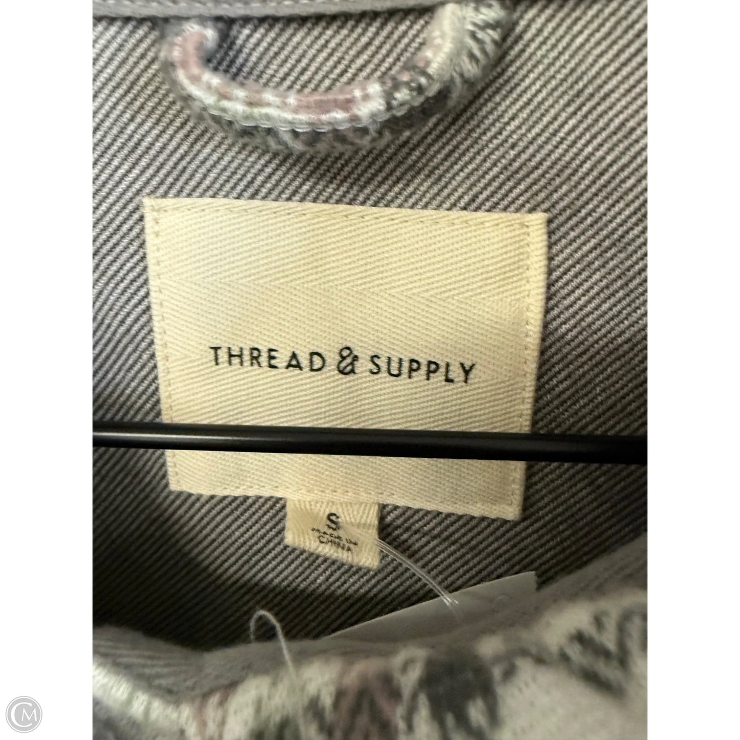 Jacket Shirt By Thread And Supply In Plaid Pattern, Size: S