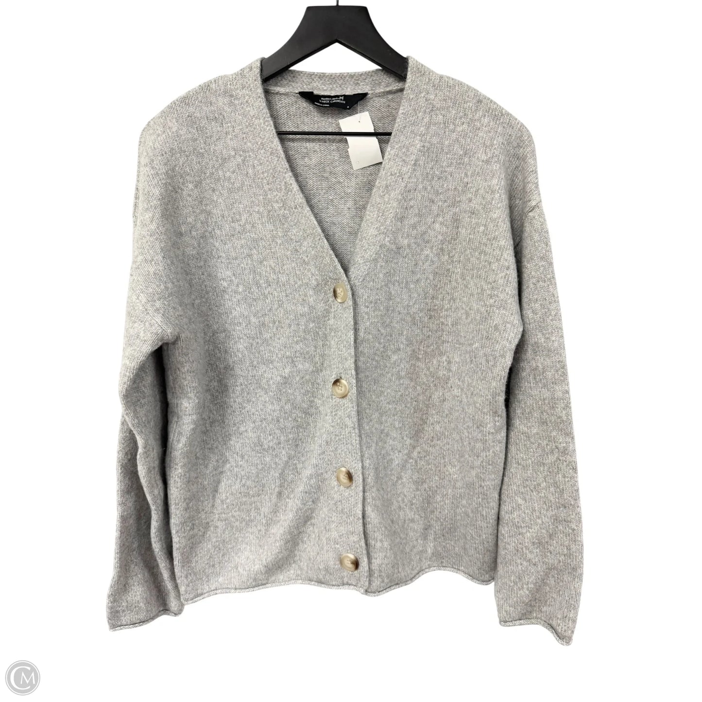Sweater Cardigan By Members Mark In Grey, Size: M
