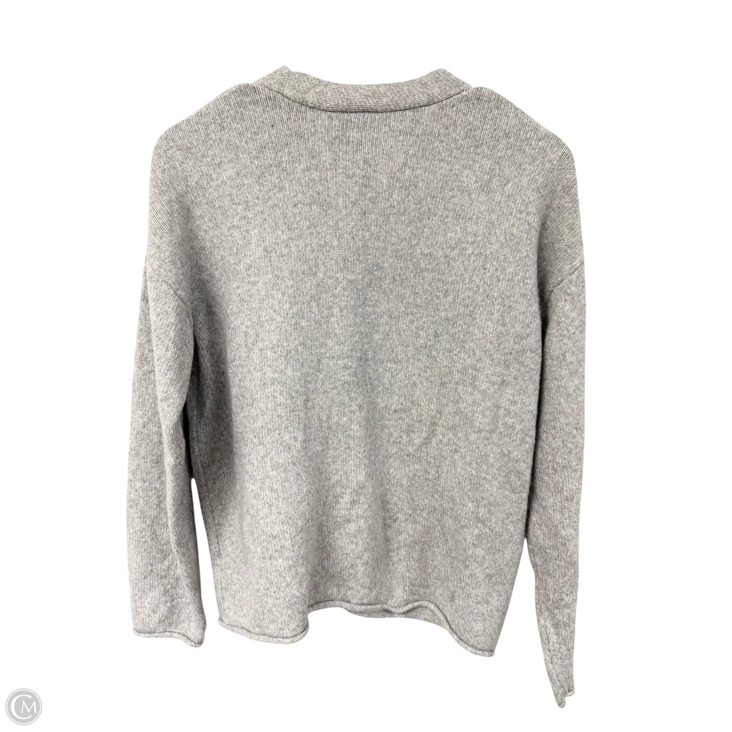 Sweater Cardigan By Members Mark In Grey, Size: M