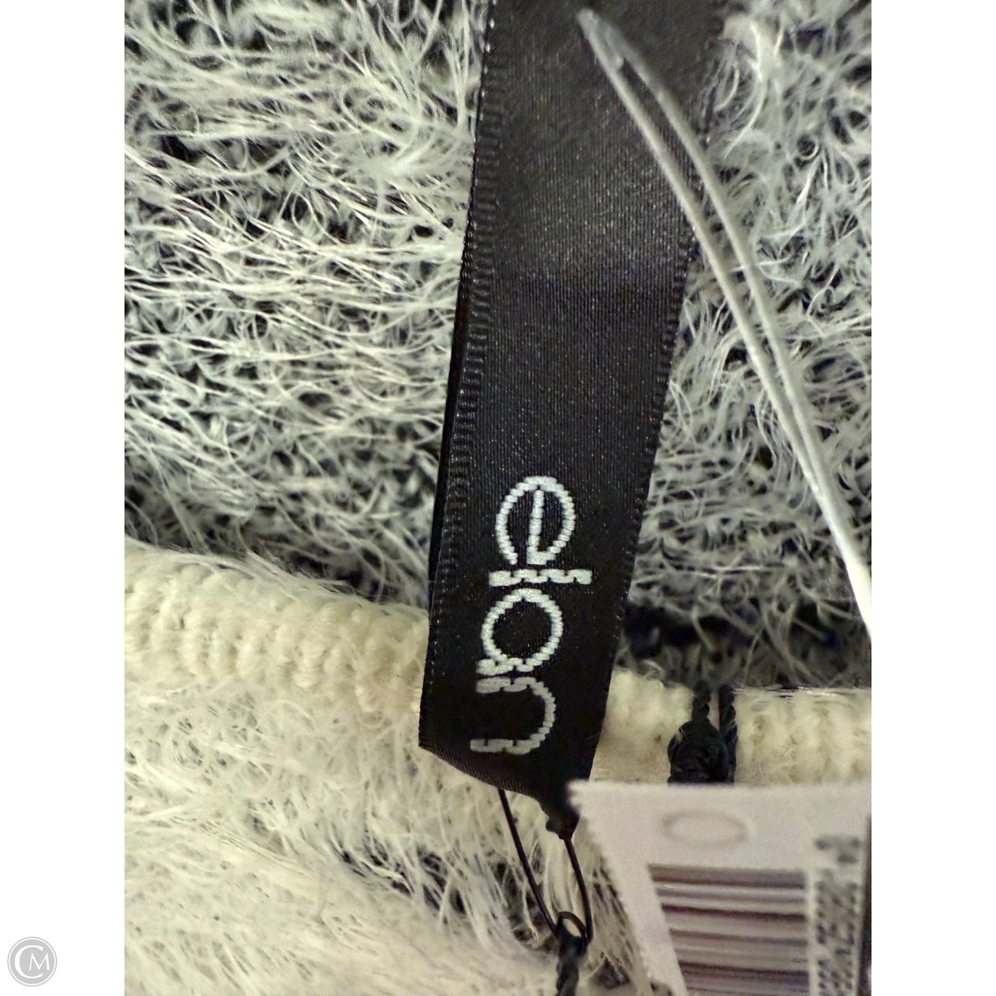Sweater By Elan In Black & White, Size: L