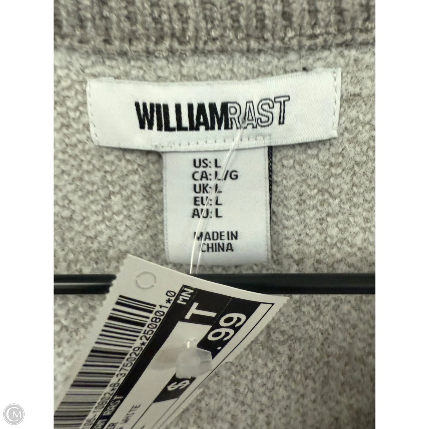 Sweater By William Rast In Grey & White, Size: L