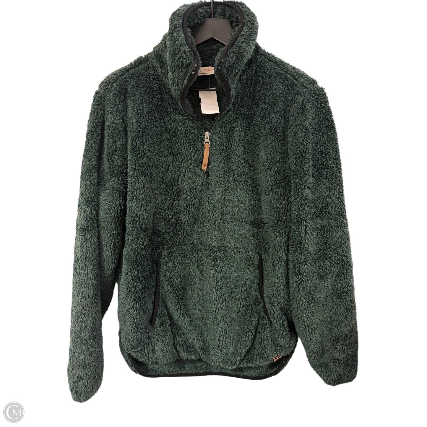 Sweatshirt Collar By Clothes Mentor In Green, Size: L
