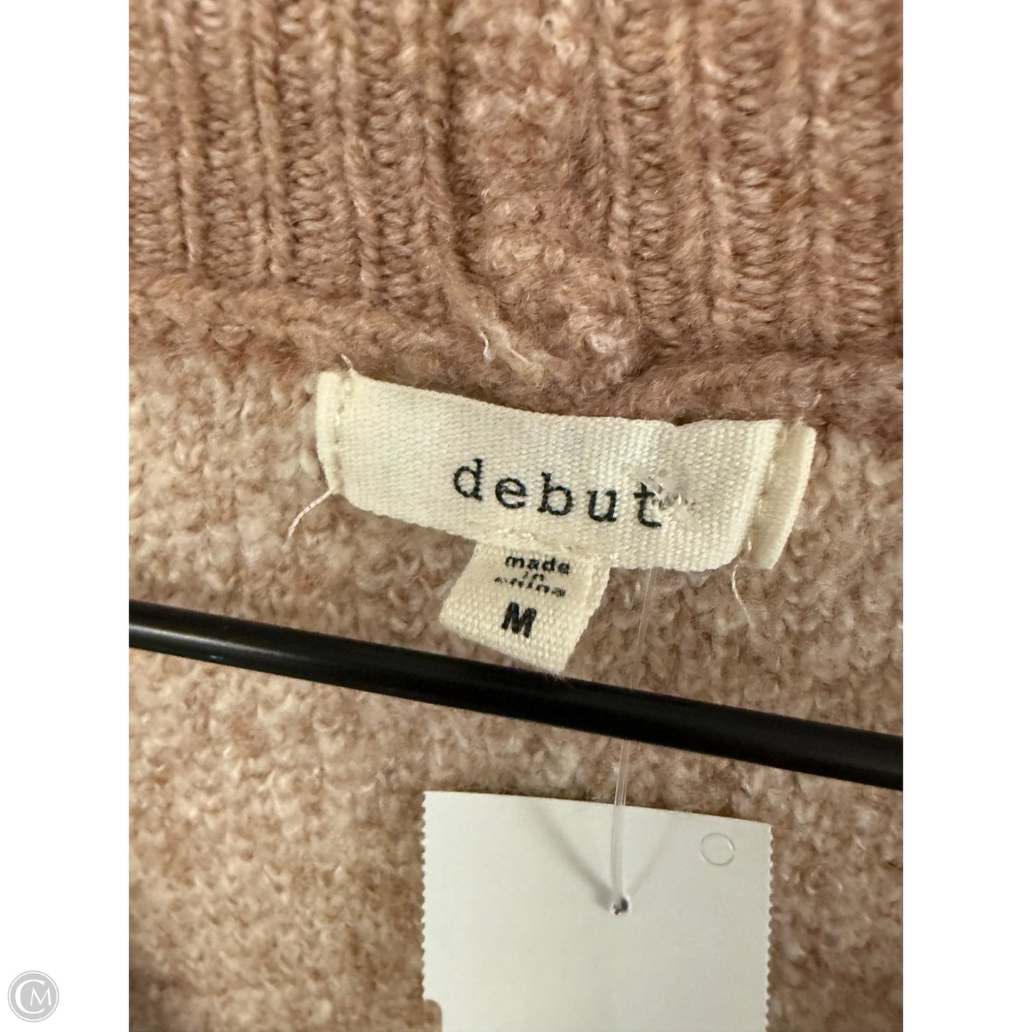 Sweater Cardigan By Debut In Cream & Tan, Size: M