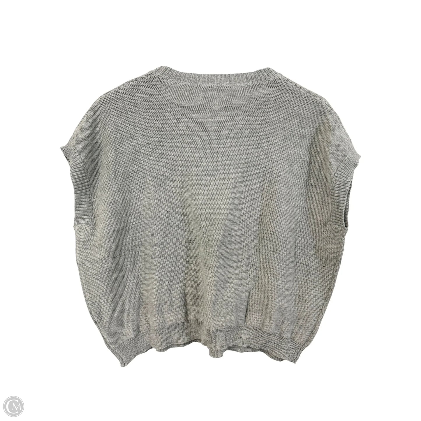 Vest Sweater By Cmf In Grey, Size: M