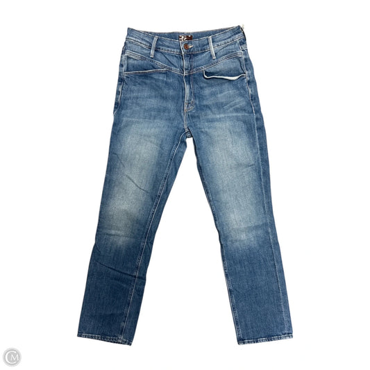 Jeans Straight By Mother Jeans In Blue Denim, Size: 6