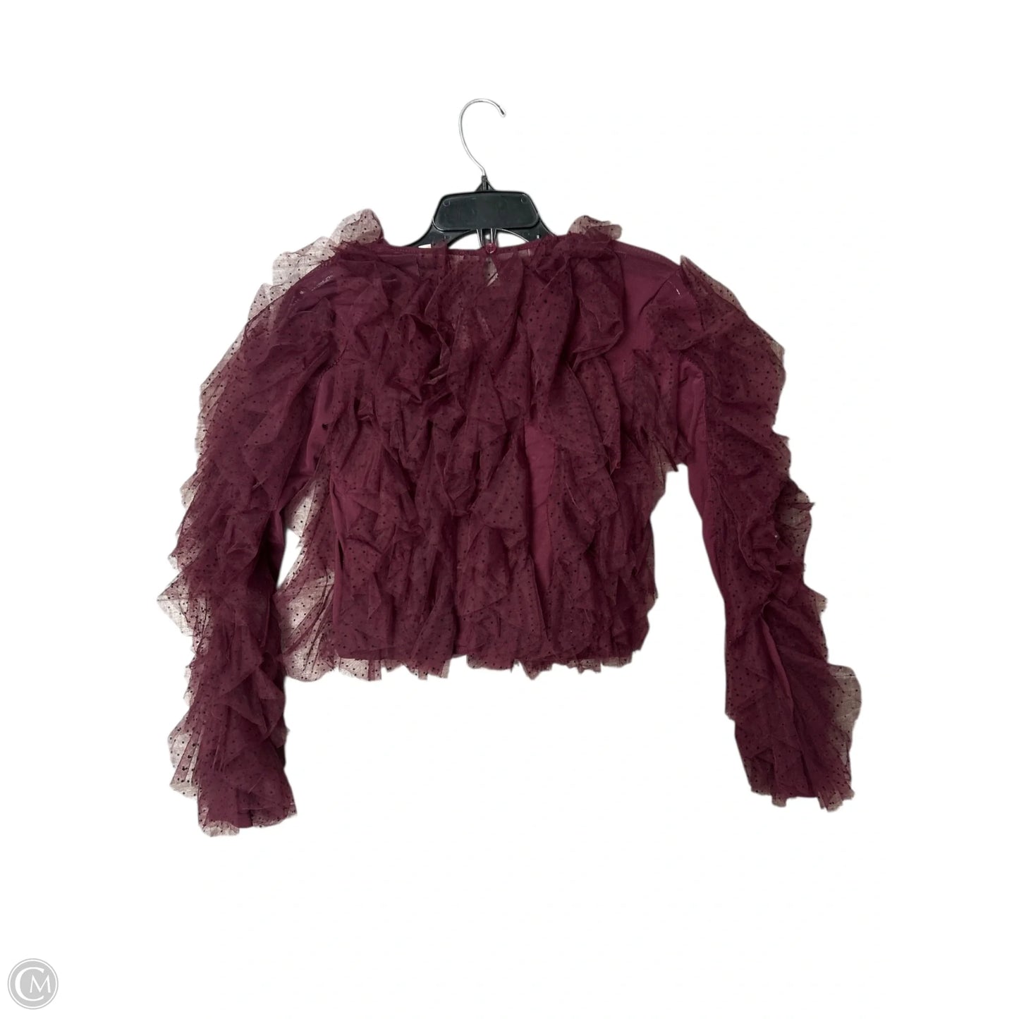 Top Long Sleeve By Dolan Left Coast In Maroon, Size: Xxs