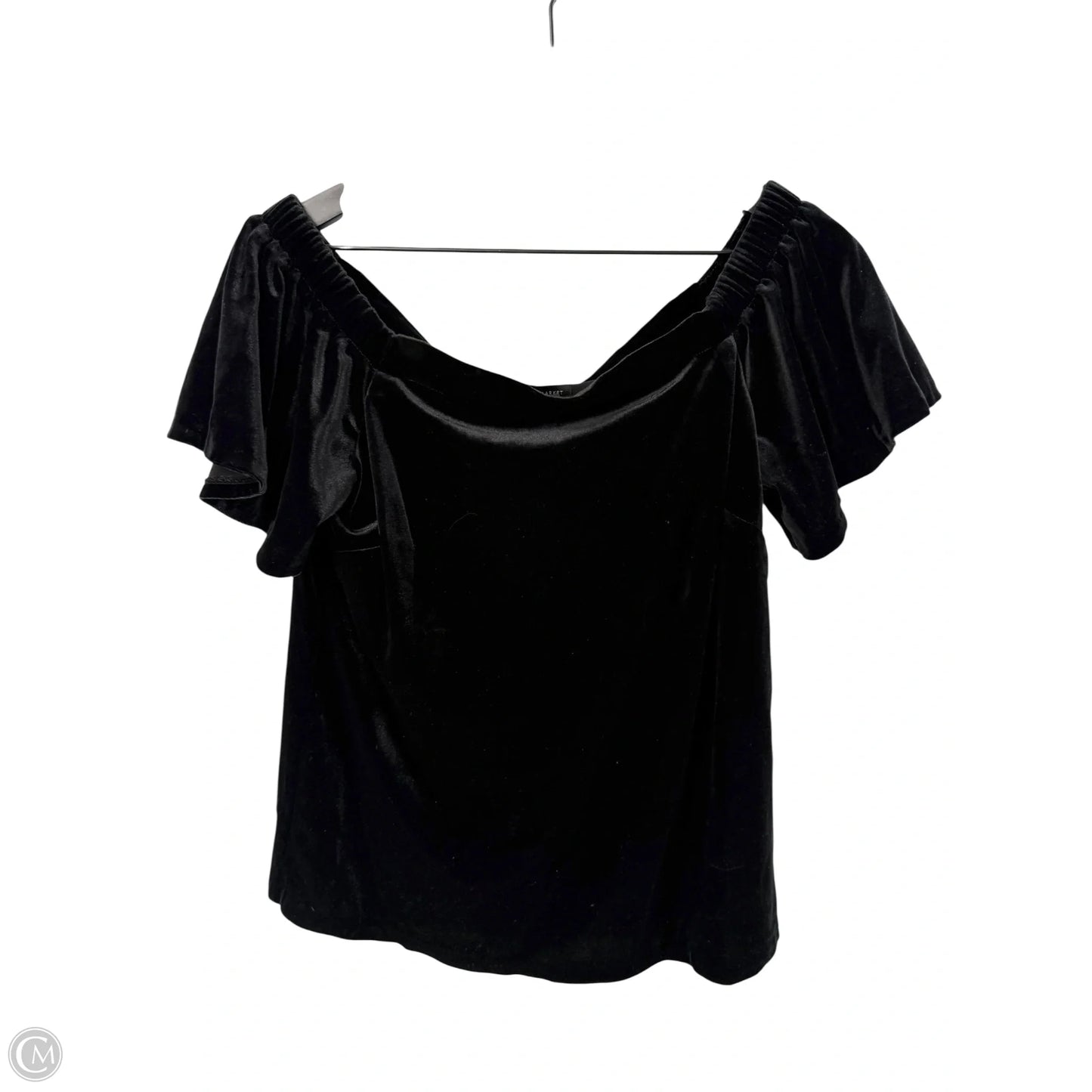 Top Short Sleeve By White House Black Market In Black, Size: S