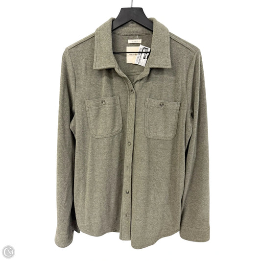 Jacket Shirt By Thread And Supply In Grey, Size: L