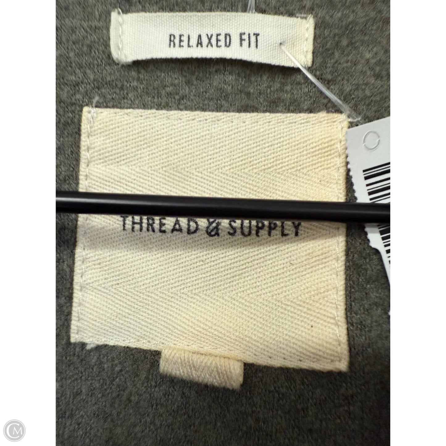 Jacket Shirt By Thread And Supply In Grey, Size: L