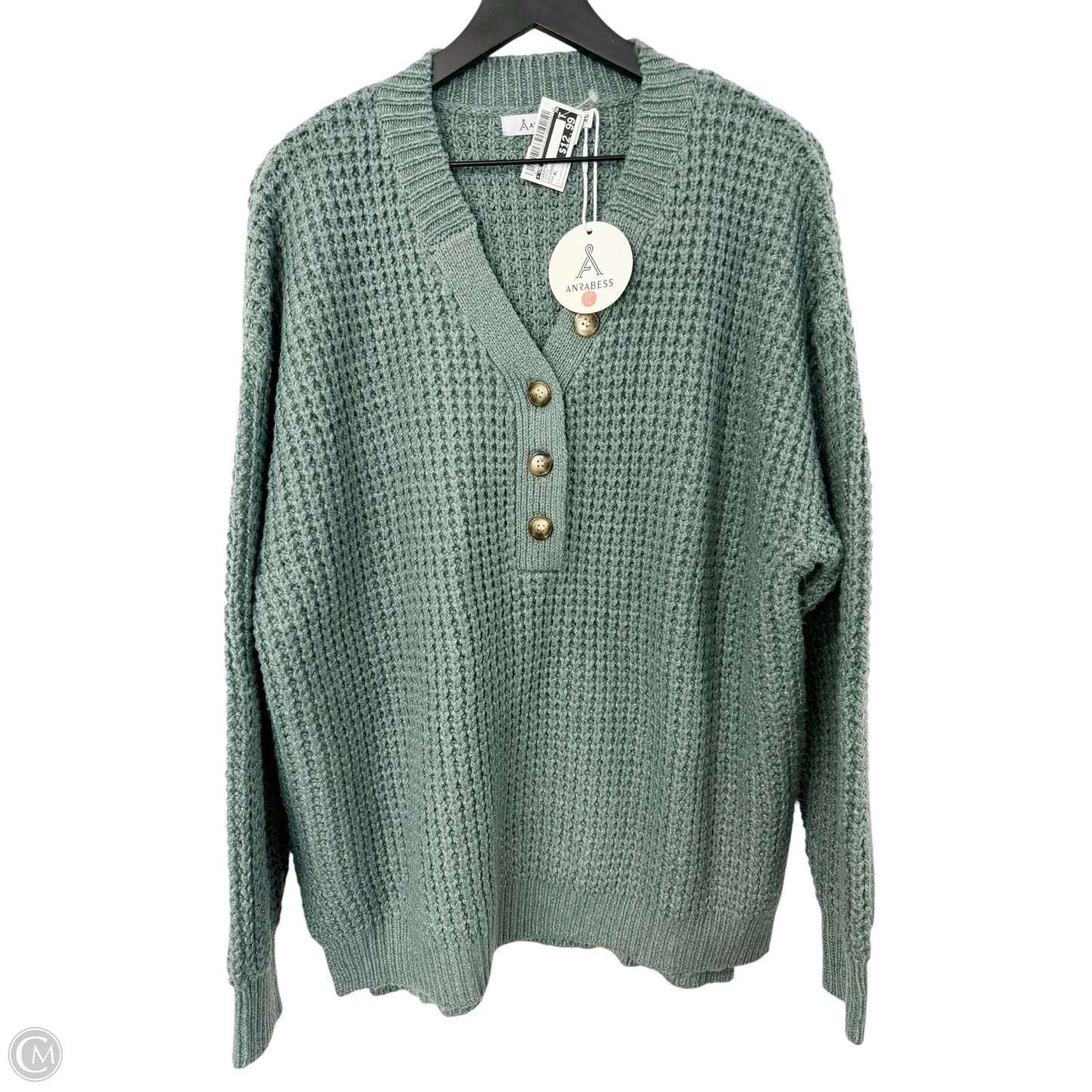 Sweater By Cme In Green, Size: Xl