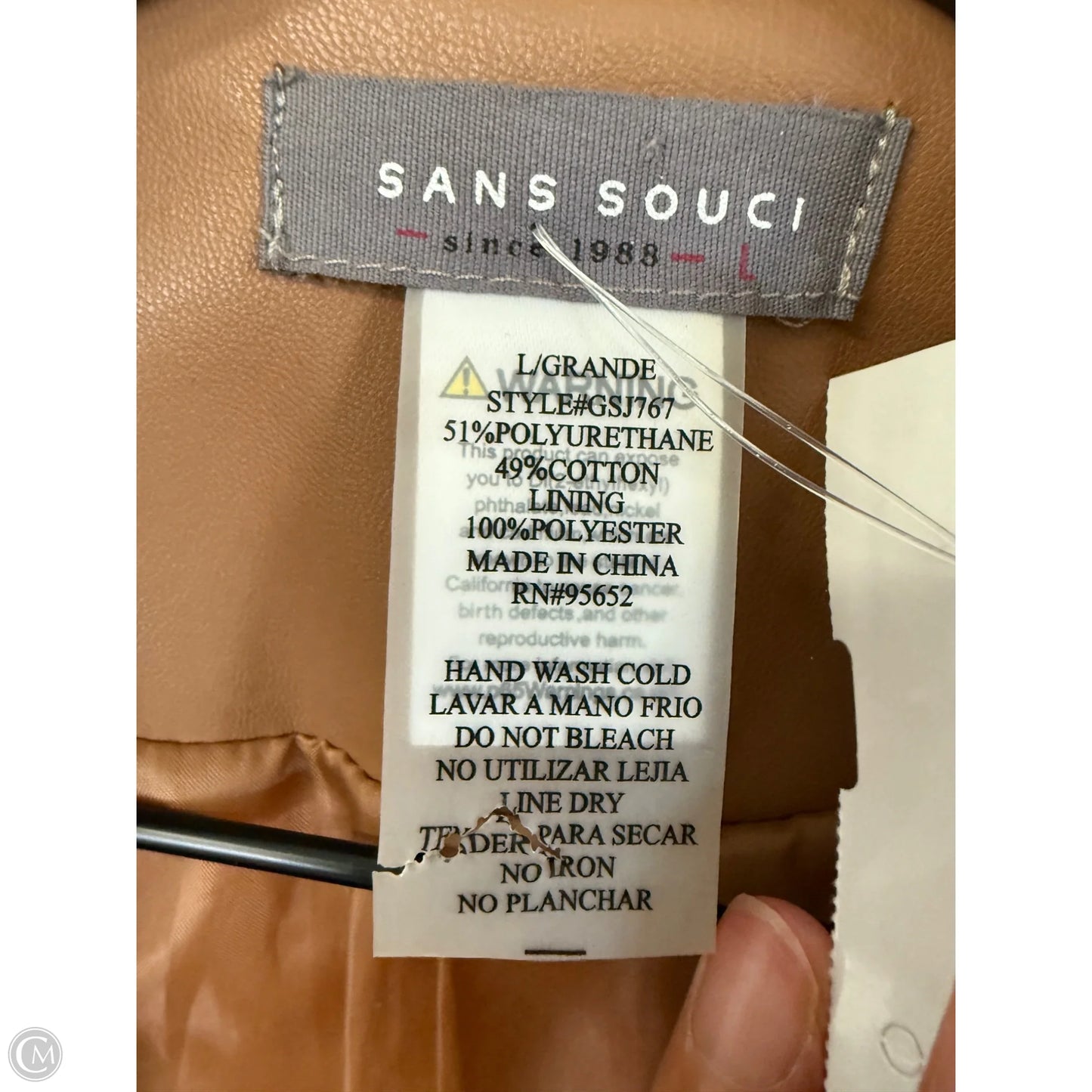 Blazer By Sans Souci In Brown, Size: L