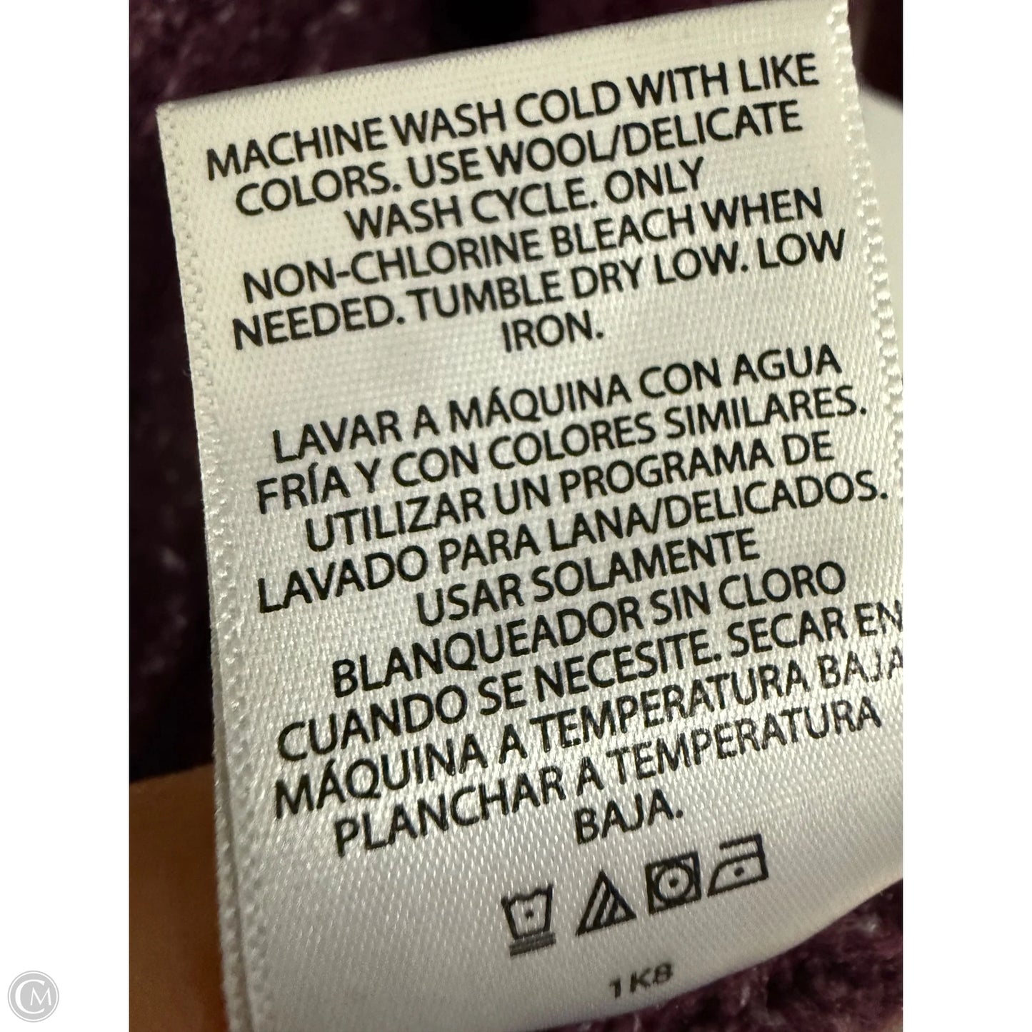 Sweater Cardigan By Time And Tru In Purple, Size: M