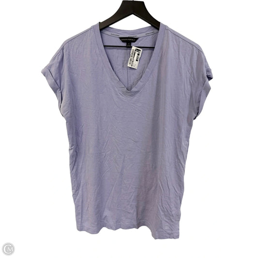 Top Short Sleeve Basic By Banana Republic In Purple, Size: M