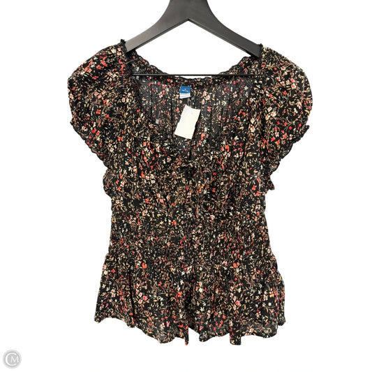 Top Short Sleeve By Old Navy In Black, Size: M