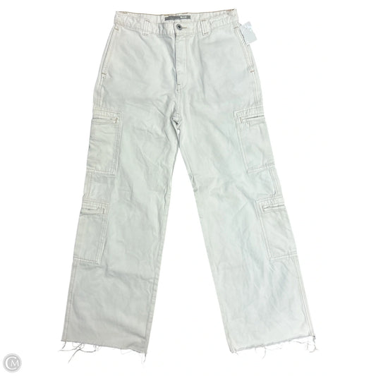 Jeans Wide Leg By Hudson In White Denim, Size: 4