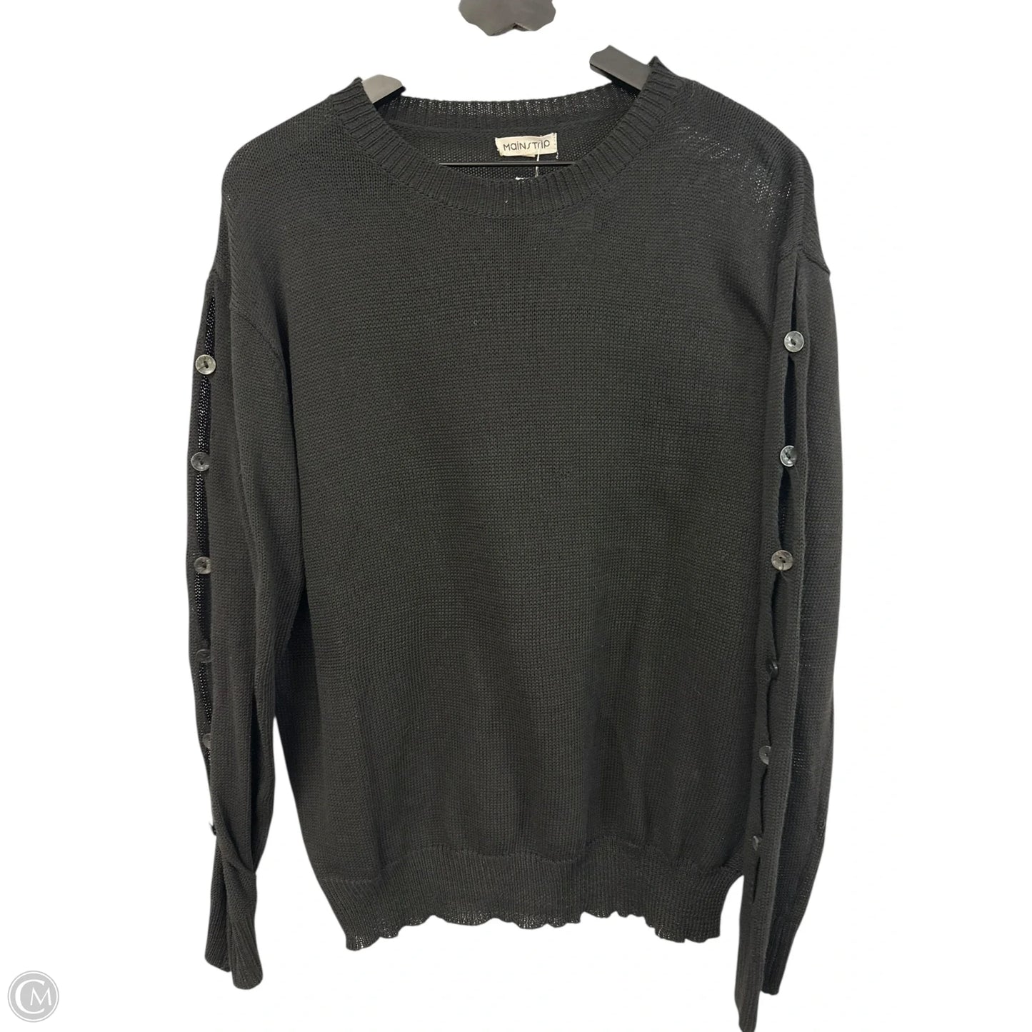 Sweater By Main Strip In Black, Size: L