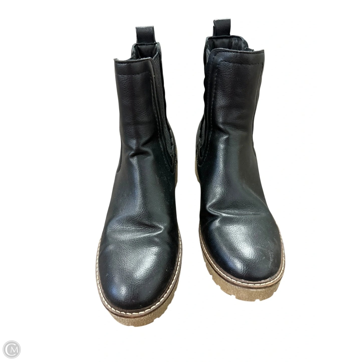 Boots Ankle Heels By Mia In Black, Size: 8