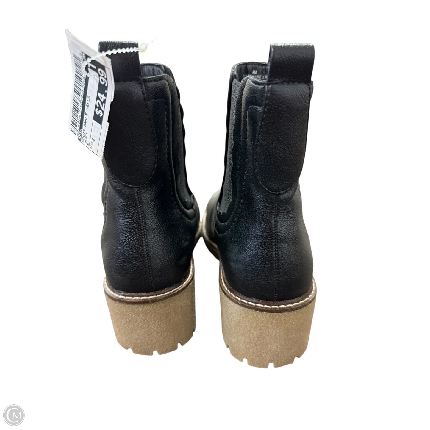 Boots Ankle Heels By Mia In Black, Size: 8