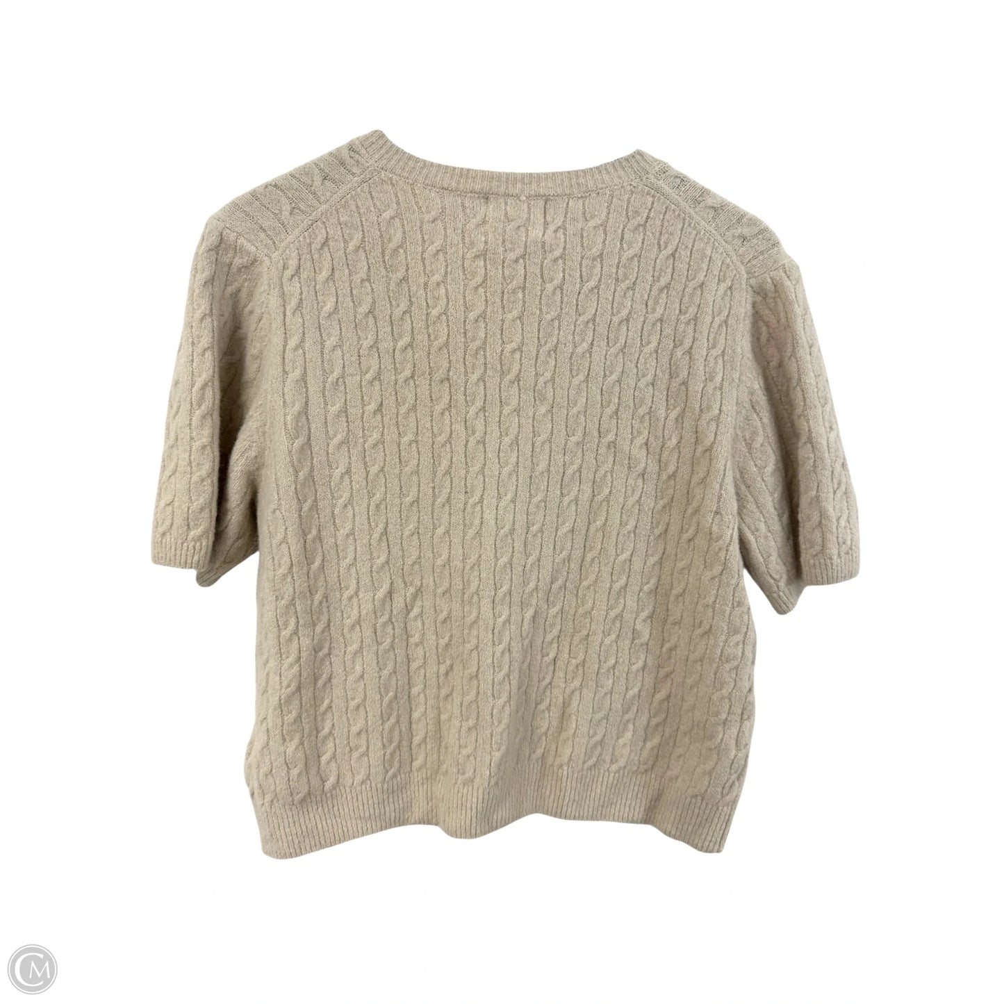 Sweater Short Sleeve By Cmc In Beige, Size: M