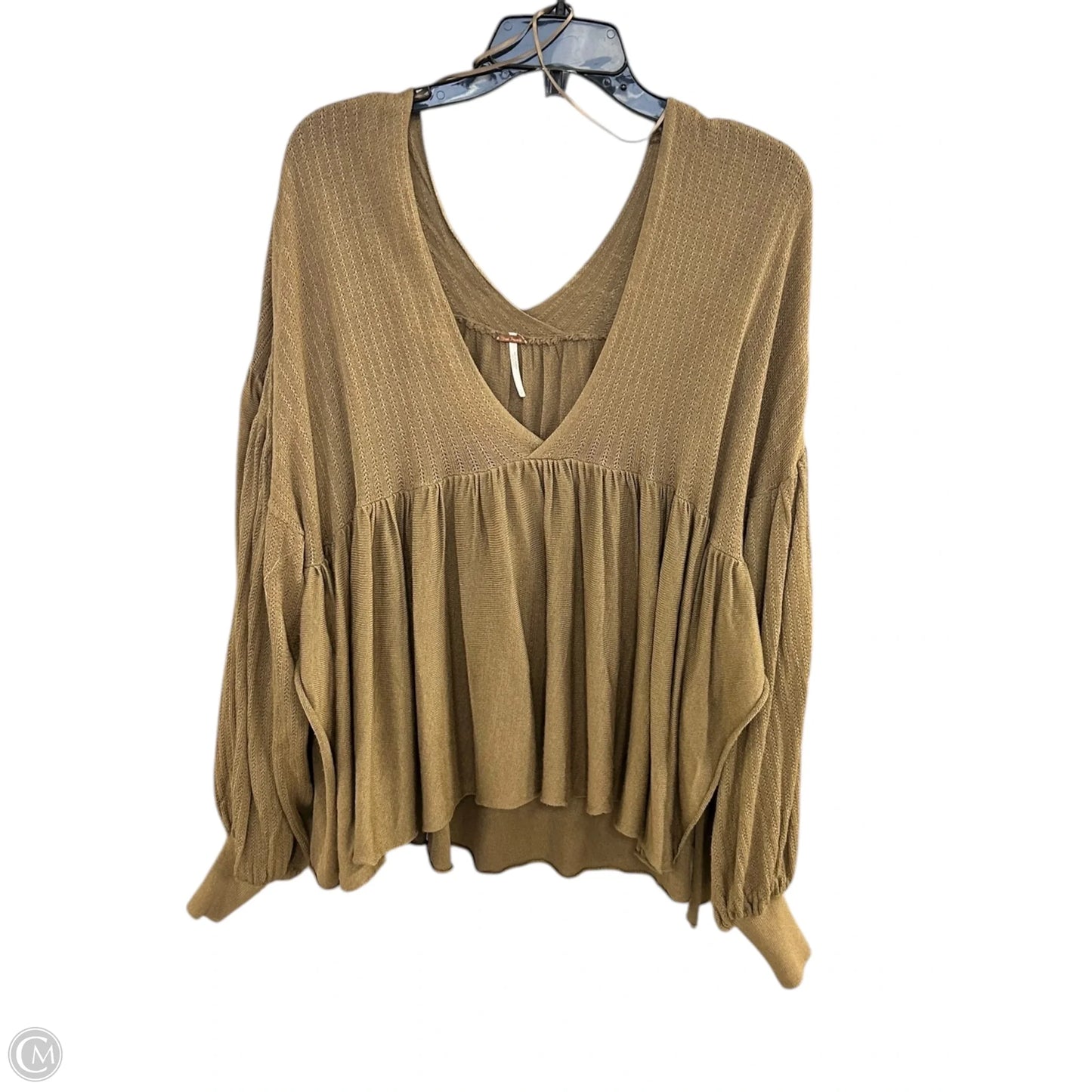Top Long Sleeve By Free People In Tan, Size: S