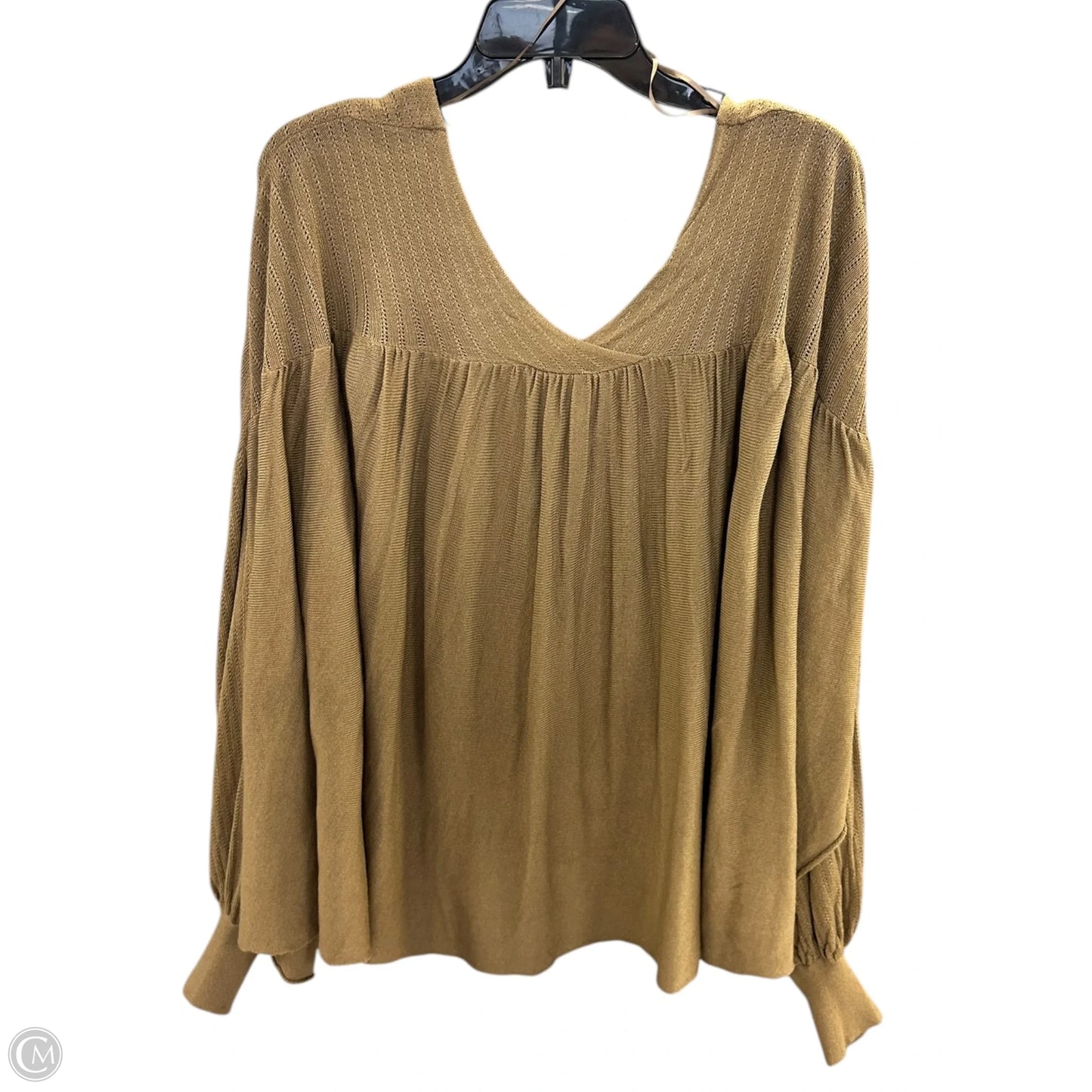 Top Long Sleeve By Free People In Tan, Size: S