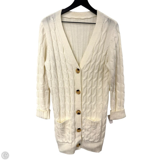 Sweater Cardigan By Cmf In White, Size: L