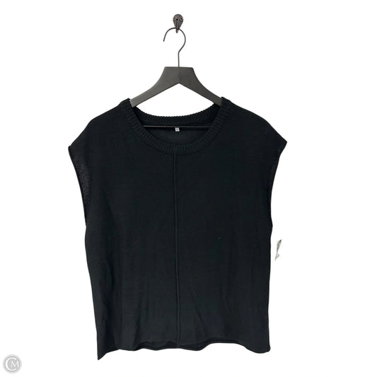 Sweater Short Sleeve By Cmf In Black, Size: L