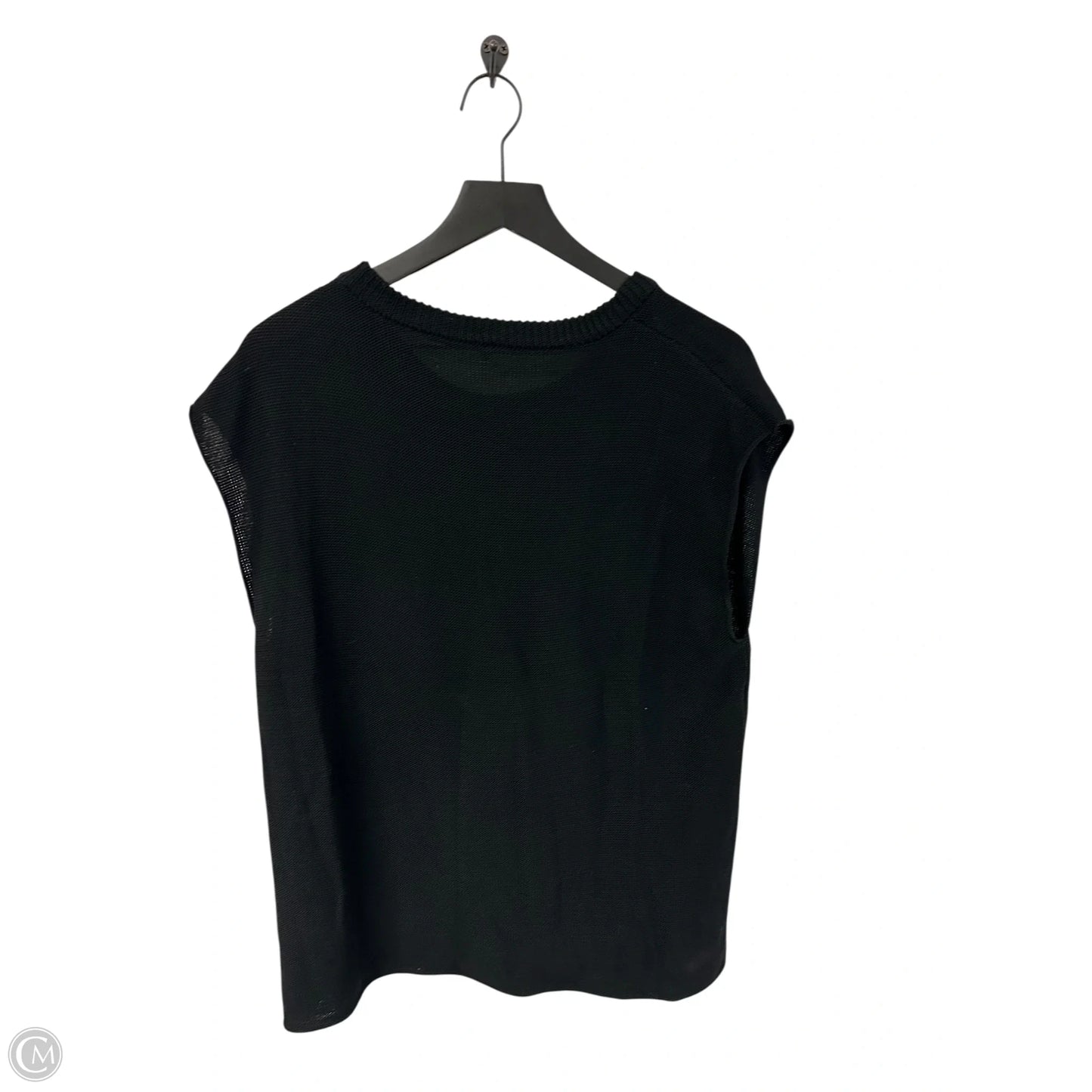 Sweater Short Sleeve By Cmf In Black, Size: L