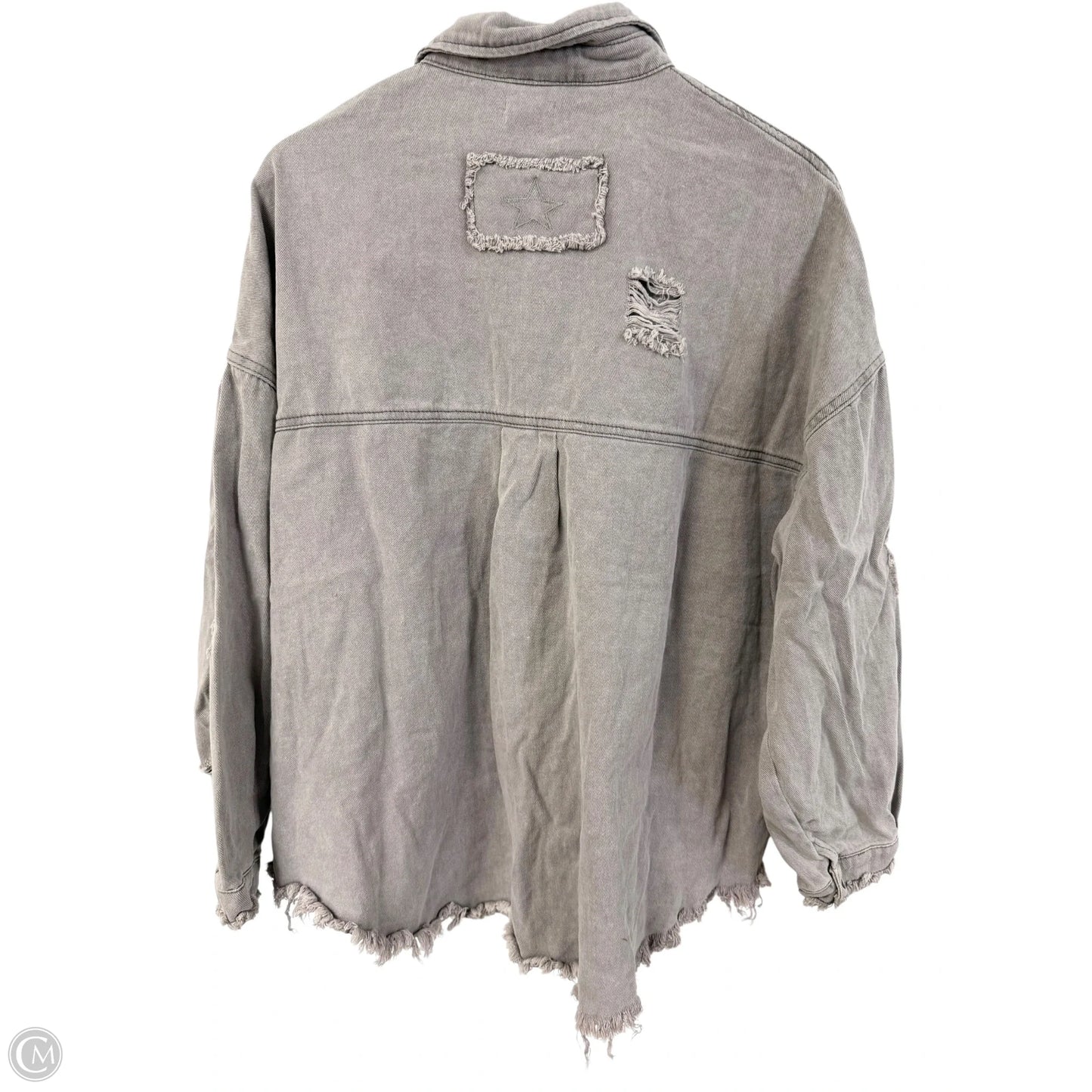 Jacket Denim By Pol In Purple, Size: L