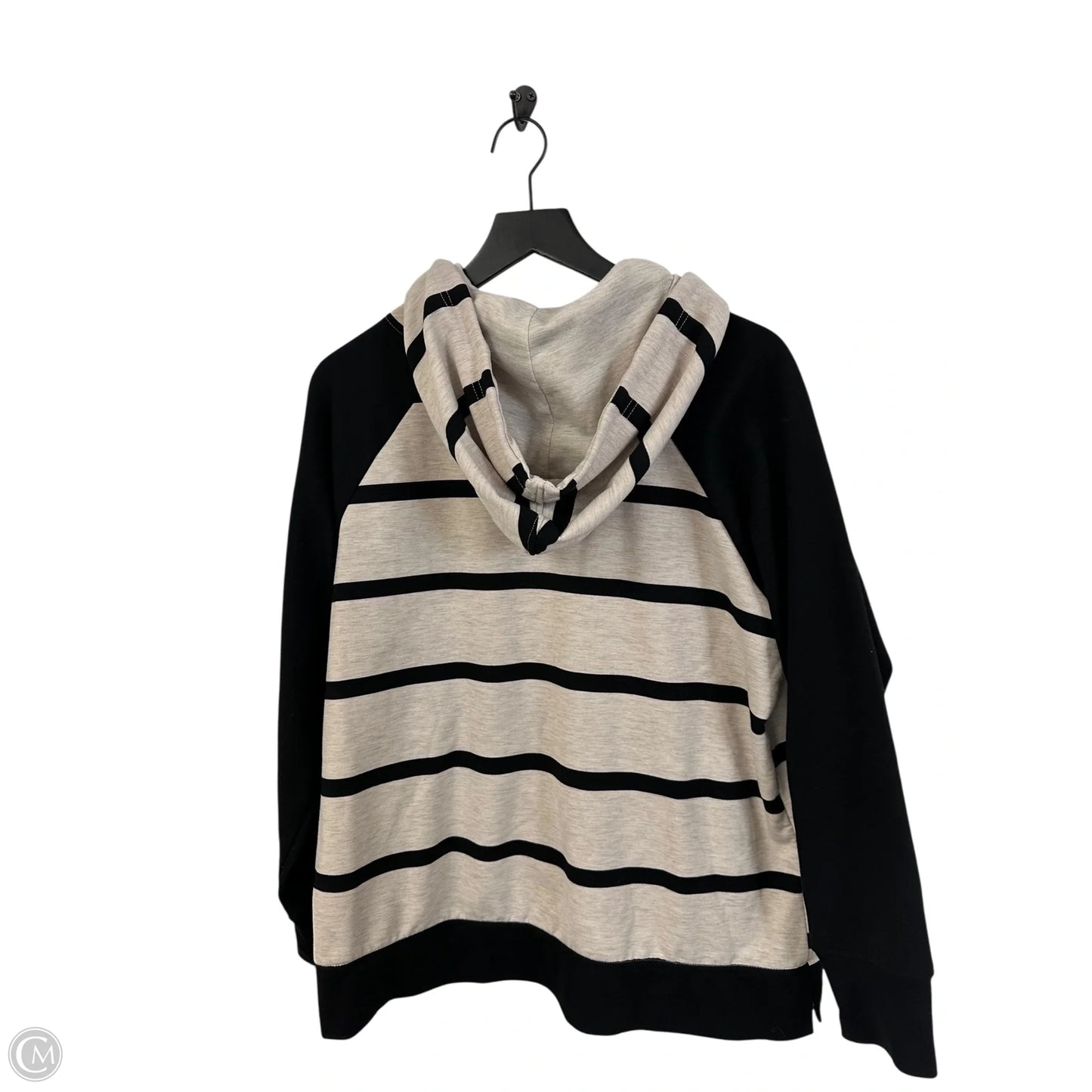 Sweatshirt Hoodie By Maurices In Black & Grey, Size: L