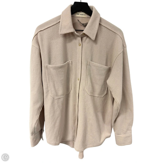 Jacket Shirt By The Nines In Cream, Size: M
