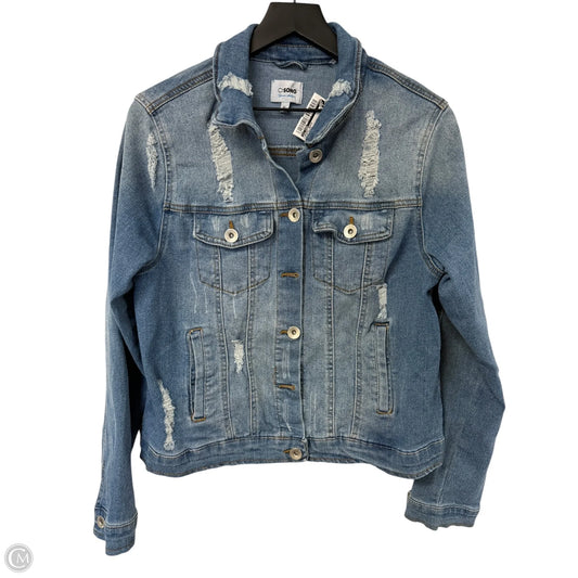 Jacket Denim By Ci Sono In Blue Denim, Size: Xl