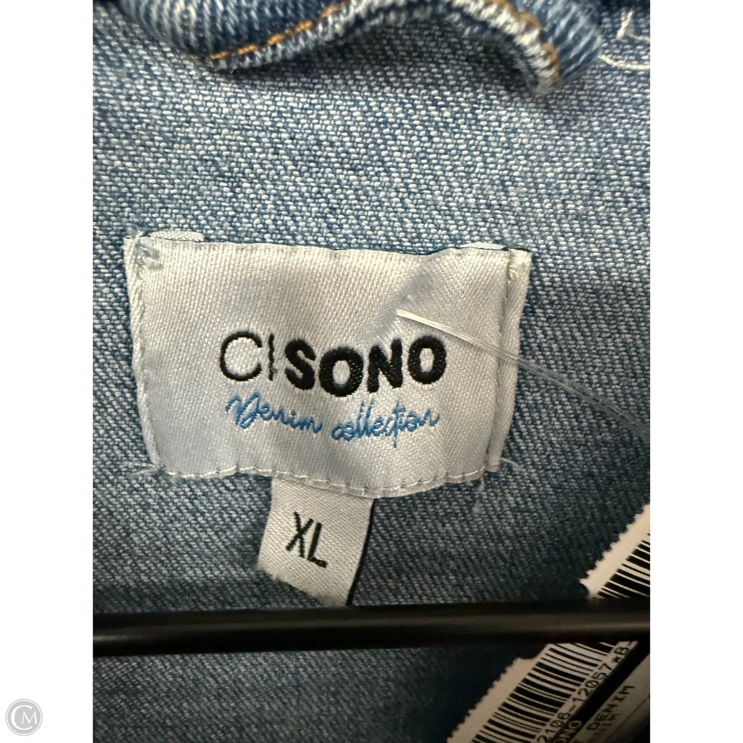 Jacket Denim By Ci Sono In Blue Denim, Size: Xl