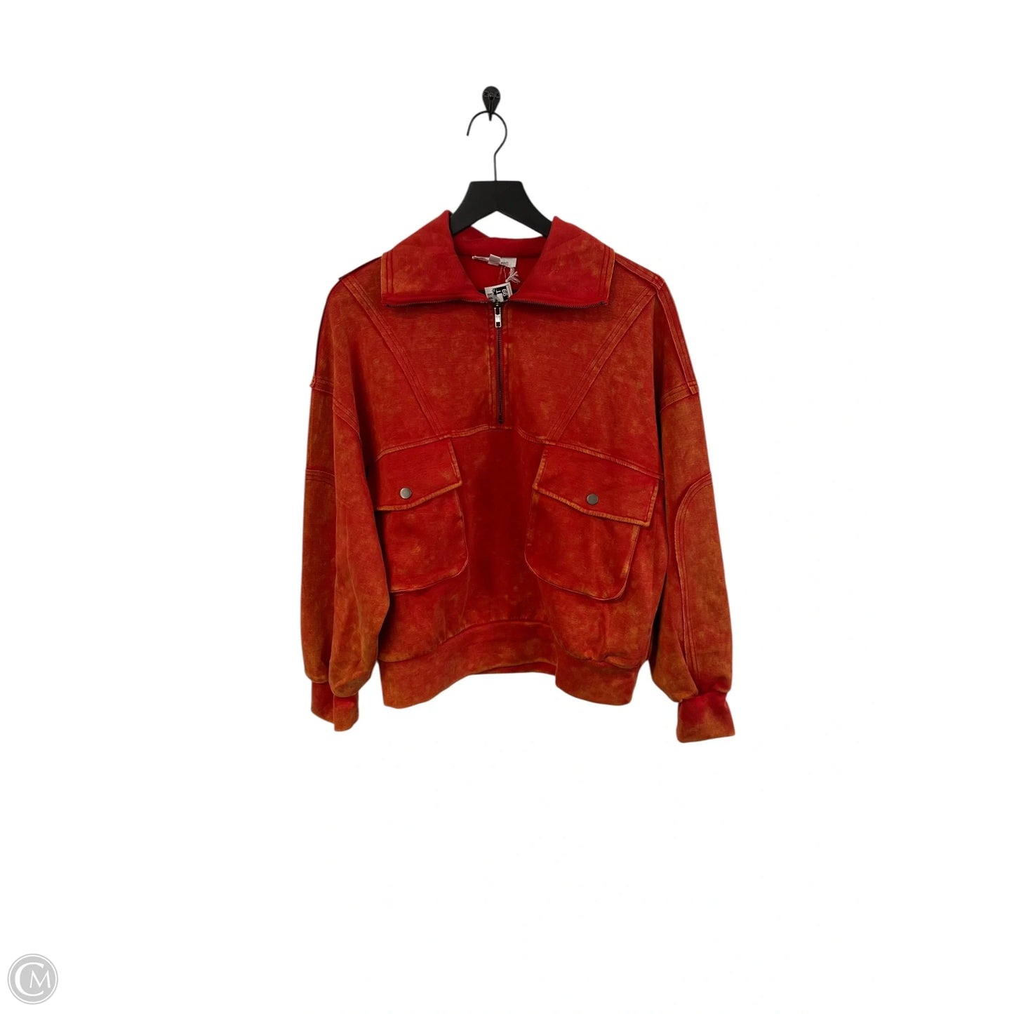 Sweatshirt Collar By Cmc In Orange, Size: S