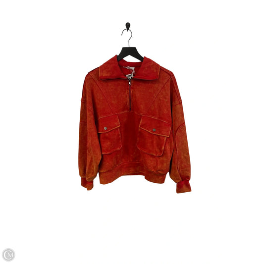 Sweatshirt Collar By Cmc In Orange, Size: S
