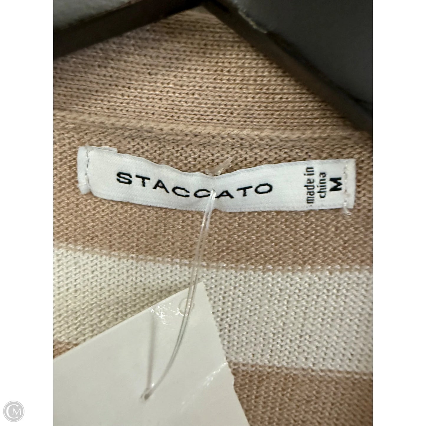 Cardigan By Staccato In Tan & White, Size: M