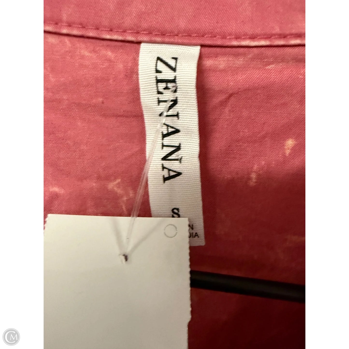 Jacket Shirt By Zenana In Pink, Size: S