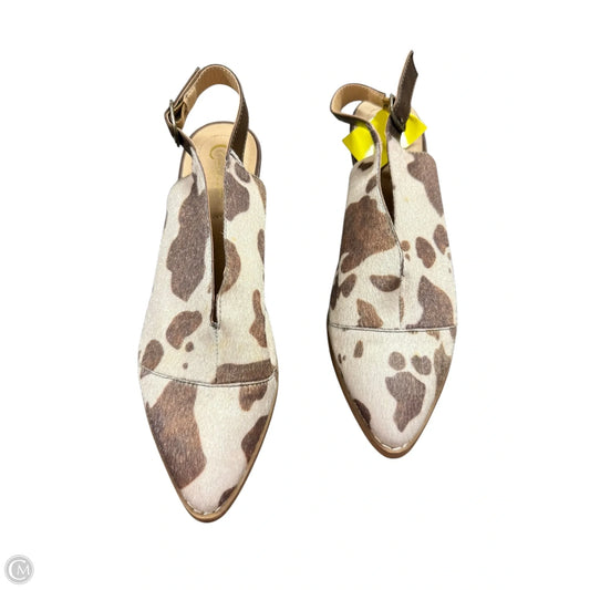Shoes Heels Block By Clothes Mentor In Brown & White, Size: 9