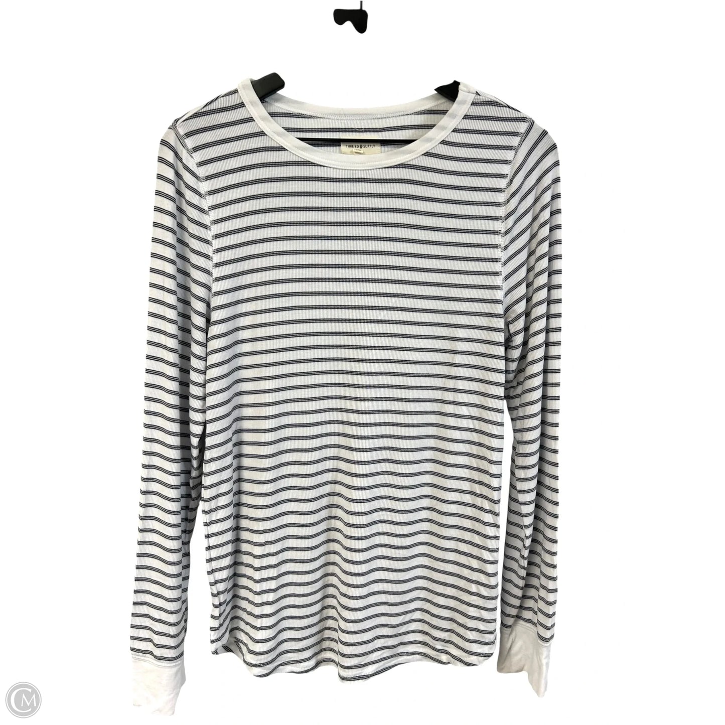 Top Long Sleeve Basic By Thread And Supply In Black & White, Size: L