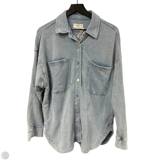 Jacket Shirt By Z Supply In Blue, Size: M