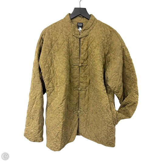 Jacket Puffer & Quilted By Eileen Fisher In Green, Size: M