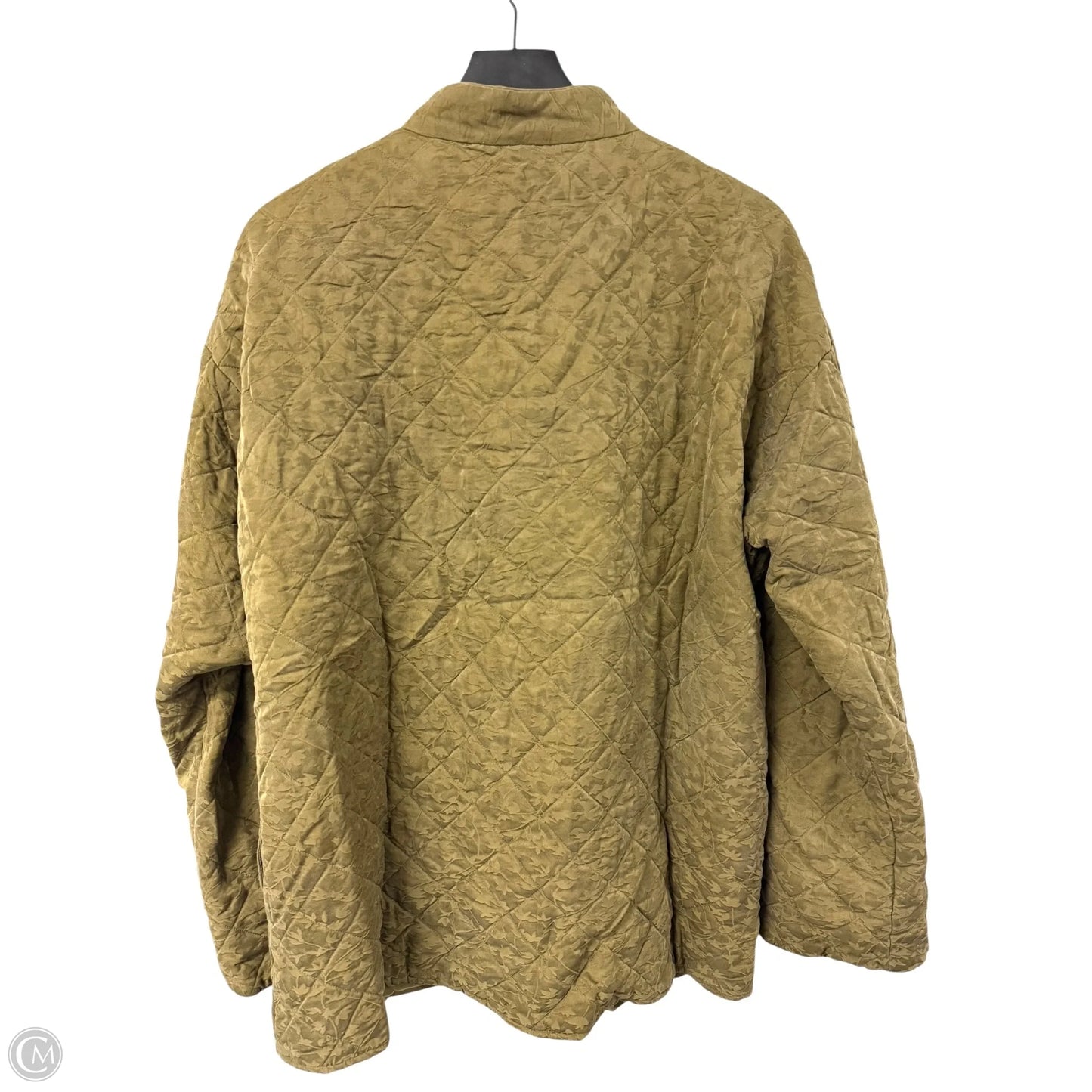Jacket Puffer & Quilted By Eileen Fisher In Green, Size: M