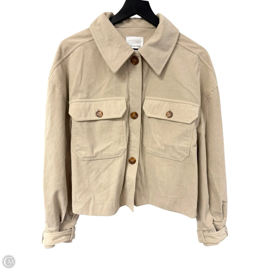 Jacket Shirt By Avec Les Filles In Tan, Size: S