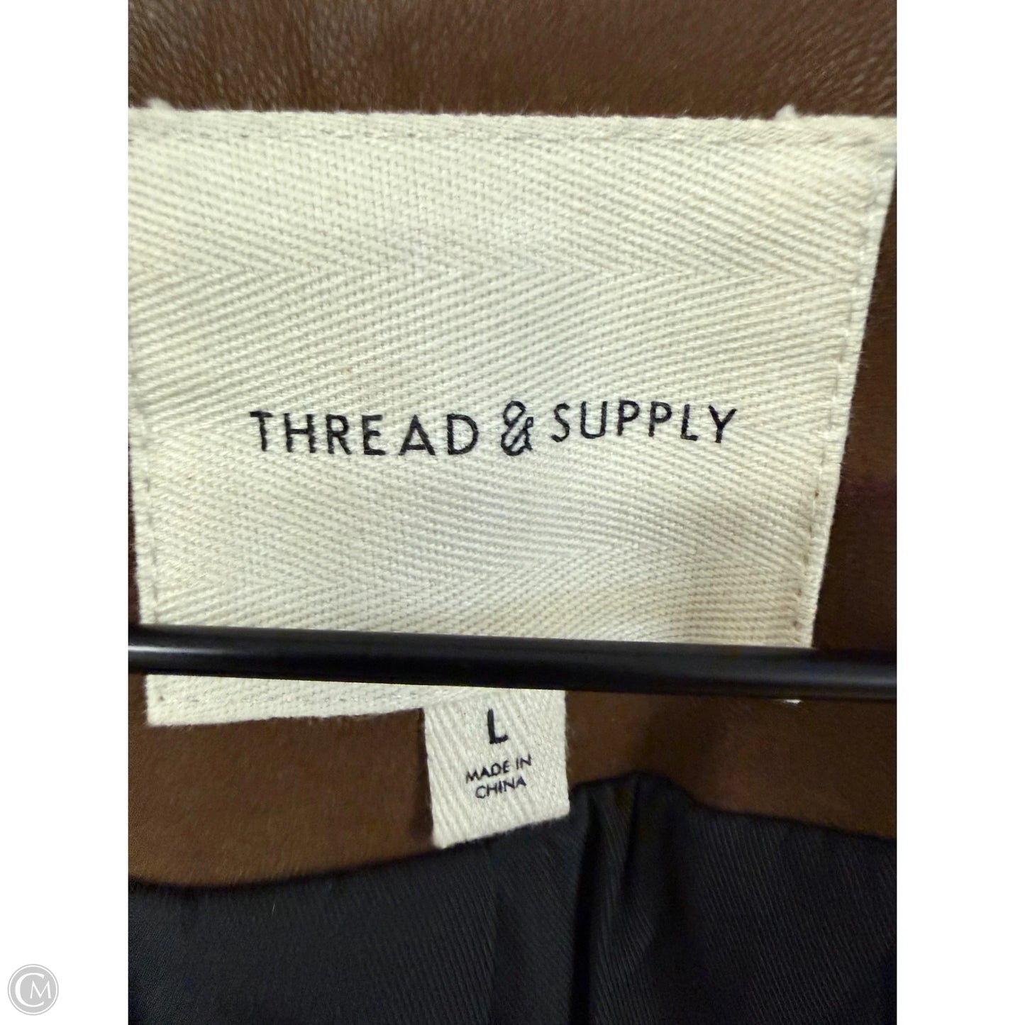 Jacket Moto By Thread And Supply In Brown, Size: L