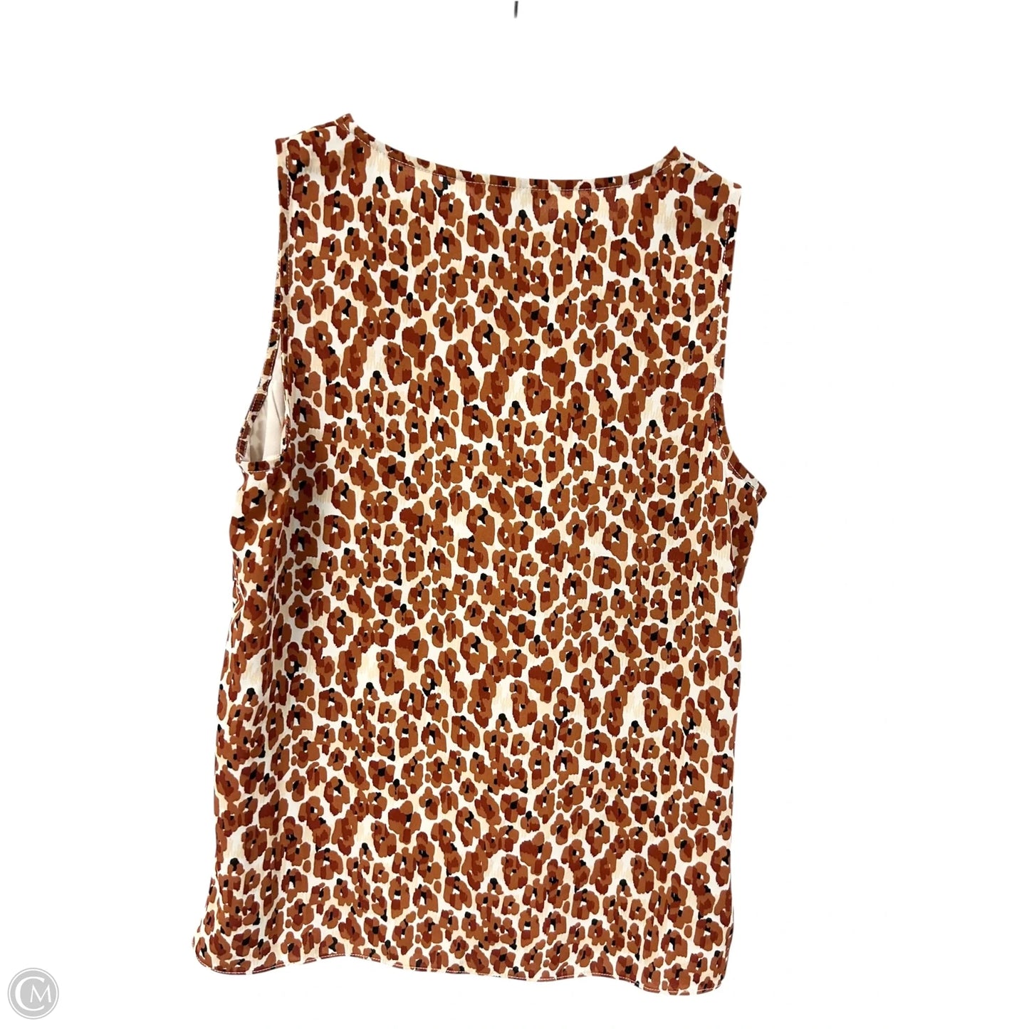 Top Sleeveless By Nine West In Brown & White, Size: M