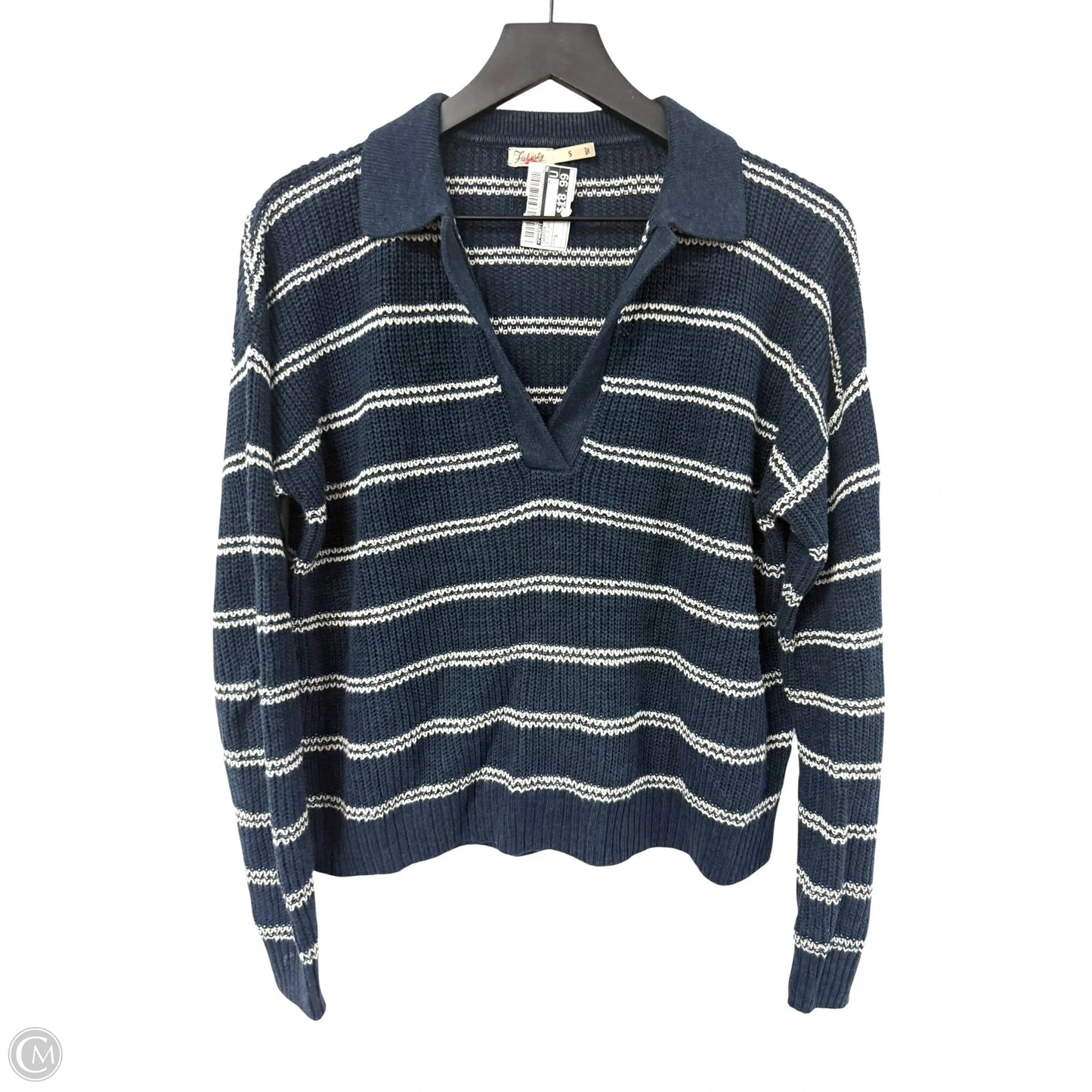 Sweater By Faherty In Blue & White, Size: S