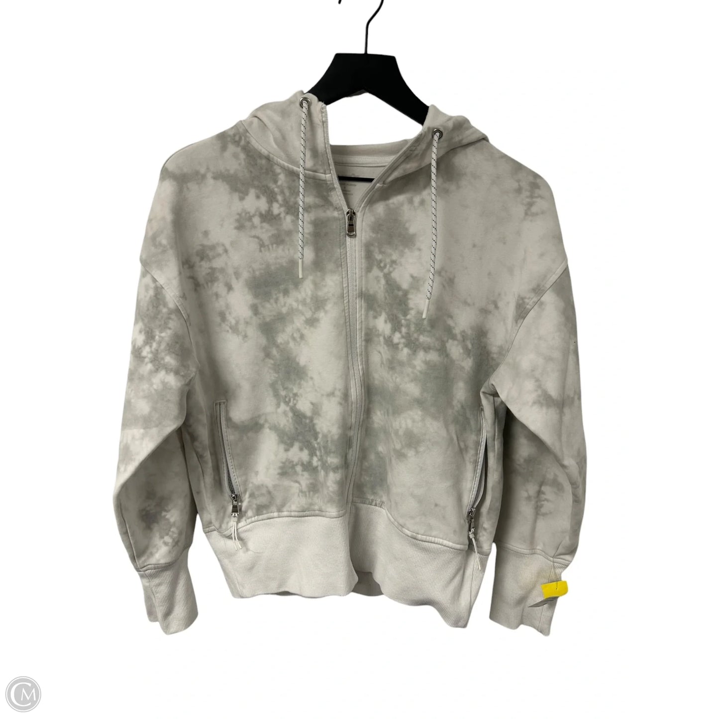 Sweatshirt Hoodie By Old Navy In Grey & White, Size: S